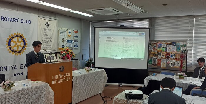 大宮東ロータリークラブ例会（2026.3.4）高2 野中君の発表の様子 4.jpg